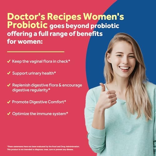 Probióticos para Mujeres Doctor's Recipes, 200B CFUs, 36 Cepas, con Prebióticos, Enzimas y Arándano, Salud Vaginal, Urinaria y Digestiva, 30 Cápsulas - imagen 3