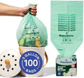 Bolsas de Basura Compostables de 3 Galones Repurpose, Paquete de 100, Certificadas BPI, a Prueba de Fugas, Aprobadas por la FDA, Empaque Reciclable - imagen 1
