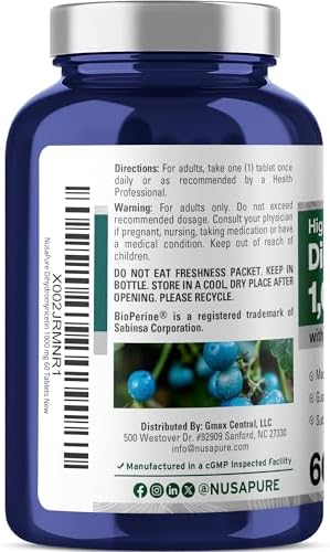 NusaPure Dihidromiricetina (DHM) 1,000mg 60 Tabletas Veganas (Sin GMO y 100% Vegetarianas) - imagen 3
