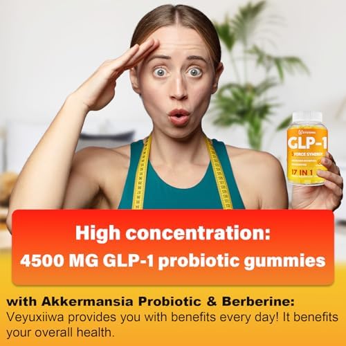 Suplemento GLP-1 para Mujeres, 5 Mezclas de GLP-1 con Probiótico Akkermansia y Berberina, 17 en 1 Gomas Probióticas Eficientes, Energía y Digestión, - imagen 7