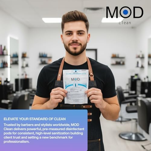 Pods Desinfectantes Mod Clean – Grado Hospitalario, Aprobados por la EPA, Solución Limpiadora Hidrosoluble para Cortadoras, Herramientas de Uñas, - imagen 6