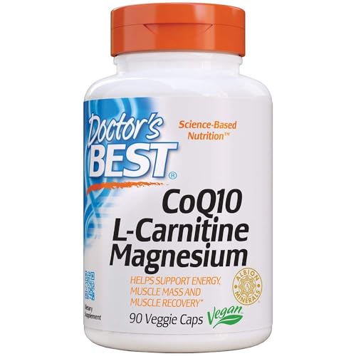 Suplemento de CoQ10 L-Carnitina y Magnesio de Doctor's Best - Apoyo Energético y para Ejercicio, Vegano, Sin Gluten, 90 Cápsulas Vegetales - imagen 2