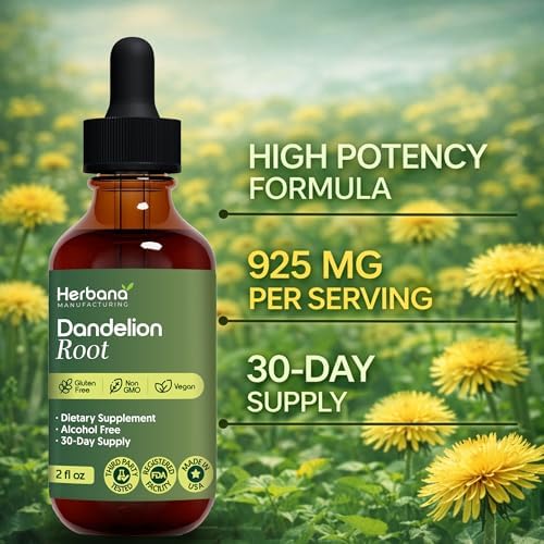 Extracto Líquido de Raíz de Diente de León 2 fl oz - Suplemento Herbal Natural para Limpieza, Digestión e Inmunidad - Taraxacum officinale Orgánico - - imagen 3