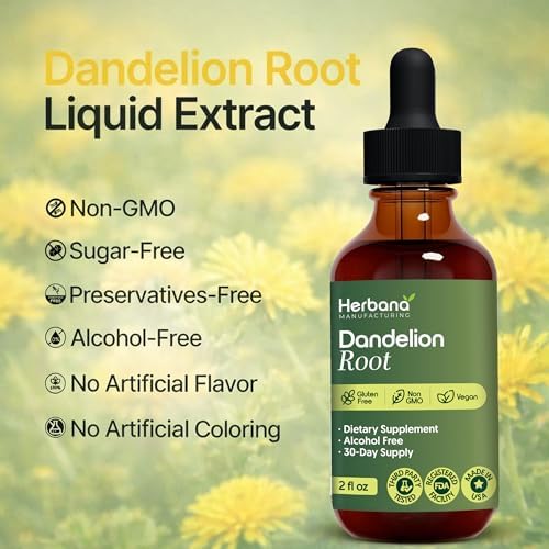 Extracto Líquido de Raíz de Diente de León 2 fl oz - Suplemento Herbal Natural para Limpieza, Digestión e Inmunidad - Taraxacum officinale Orgánico - - imagen 4