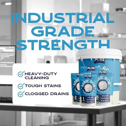 Ácido Bórico Ecoxall a Granel, 99.9% Puro, Removedor de Manchas y Desodorante para Ropa, Limpiador Comercial de Fuerza Industrial, 2 lbs - imagen 4