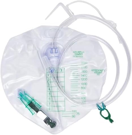 Paquete de 3 bolsas de drenaje 154002 con cámara antirretorno, 2000 mL - imagen 1