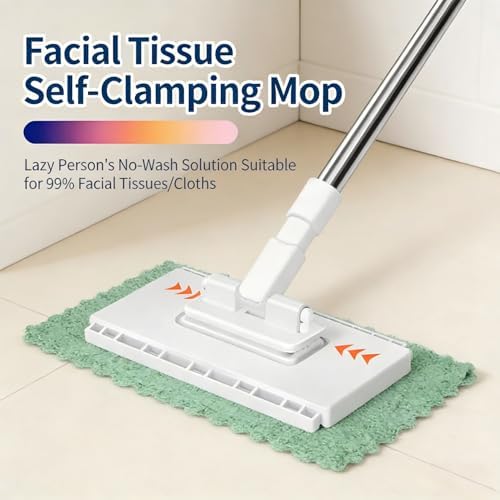Mopa Mini Snap Grip - Mopa Sin Contacto y Sin Lavado, Compatible con Swiffer y Toallas de Cara, Ajustable para Pisos Húmedos/Secos, Azulejos, Madera, - imagen 6