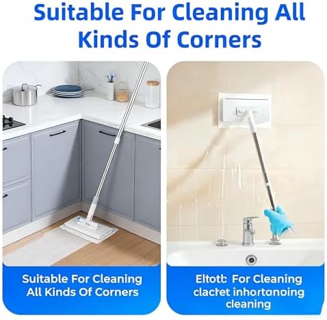 Mopa Mini Snap Grip - Mopa Sin Contacto y Sin Lavado, Compatible con Swiffer y Toallas de Cara, Ajustable para Pisos Húmedos/Secos, Azulejos, Madera, - imagen 7
