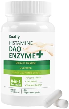 Suplementos KUAFLY DAO Bloqueador de Histamina – Enzima DAO + Diamina Oxidasa y Quercetina, Inmortal, Vitamina C para la Salud Digestiva y Soporte - imagen 1
