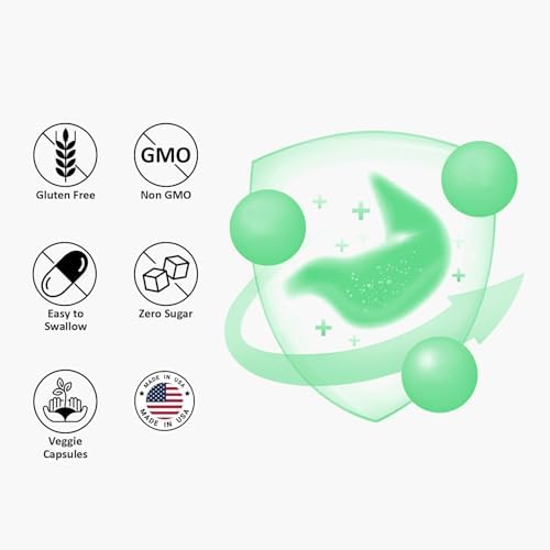 Suplementos KUAFLY DAO Bloqueador de Histamina – Enzima DAO + Diamina Oxidasa y Quercetina, Inmortal, Vitamina C para la Salud Digestiva y Soporte - imagen 2