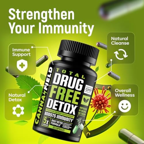 CANNA FIELD Detox y Limpieza Hepática - Hecho en EE. UU. - Elimina Tóxicos en 5 Días - Mejores Pastillas para Pasar Pruebas - Suplemento Premium - 30 - imagen 6
