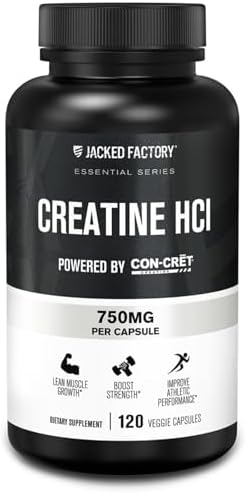 Cápsulas de Creatina HCl Jacked Factory - Píldoras CON CRET 750mg - Crecimiento Muscular Magro, Recuperación, Aumento de Fuerza y Resistencia - 120 - imagen 1
