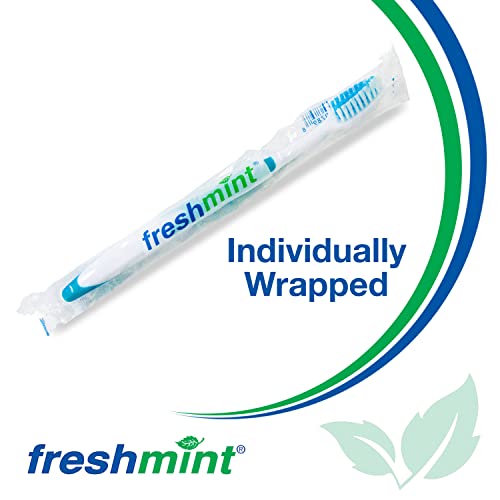 Cepillos de Dientes Premium FRESHMINT en Paquete de 100, Con Mango de Agarre Fácil y Cerda Suave Multicolor, Ideal para Viajes, Hoteles y Donaciones. - imagen 5
