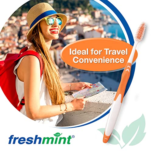 Cepillos de Dientes Premium FRESHMINT en Paquete de 100, Con Mango de Agarre Fácil y Cerda Suave Multicolor, Ideal para Viajes, Hoteles y Donaciones. - imagen 7