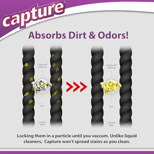 Limpiador Seco para Alfombras y Tapetes Capture con Cepillo - Desodorante y Ambientador en Polvo - Removedor de Manchas y Olores de Mascotas - Aroma - imagen 8