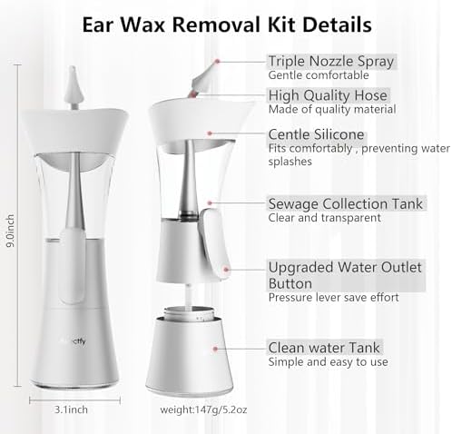 Kit Manual para Remoción de Cerumen - Herramienta de Limpieza de Oído de Control con una Mano, Sistema de Irrigación Fácil de Usar con Punta de - imagen 4