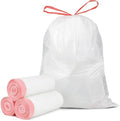 Bolsas de Basura de Cuerda Glasho Ultra Gruesas de 15 Galones, 108 Piezas, Resistentes y a Prueba de Fugas para Cocina, Oficina y Jardín, Color Blanco - imagen 1