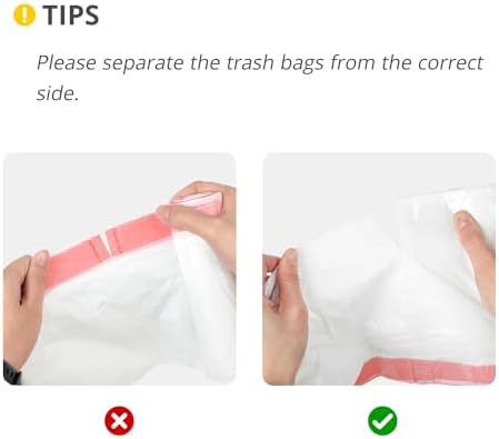 Bolsas de Basura de Cuerda Glasho Ultra Gruesas de 15 Galones, 108 Piezas, Resistentes y a Prueba de Fugas para Cocina, Oficina y Jardín, Color Blanco - imagen 8