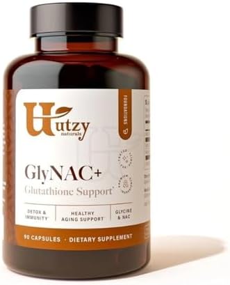 Suplemento Utzy Naturals GlyNAC+ de Alta Dosis | 2,000mg de Glicina y NAC (N-Acetilcisteína) | Con Cofactor de Vitamina B2 para Producción de - imagen 1