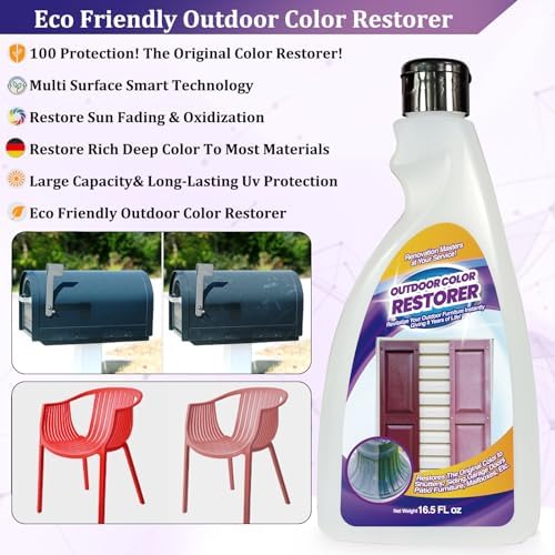 Restaurador de Color para Plásticos USHINE GARDENS 16.5oz - Revive y Protege Persianas de Vinilo Dañadas por el Sol - imagen 2