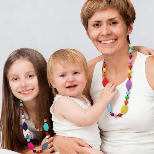 Collares Masticables para Niños Sensibles 2 Piezas, Collares de Silicón para Autismo, TDAH y SPD, Joyería Fidget para Reducir Ansiedad y Estrés - imagen 7