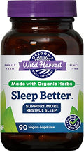 Cápsulas Sleep Better de Oregon's Wild Harvest – Suplemento Herbal Orgánico Vegano para Dormir – Sin OGM, Sin Gluten, Certificado USDA – 90 Cápsulas - imagen 1