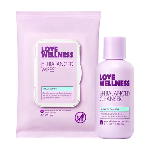 Love Wellness Limpiador Equilibrante pH y Toallitas Equilibrantes pH | Dúo Esenciales para Ella | Soporte Portátil para su Salud Íntima - imagen 1