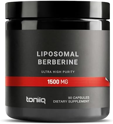 Toniiq Berberina Liposomal – Complejo de Alta Potencia 1,500mg con LipoAvail® – Soporte Metabólico y de Peso – Suplemento con Canela, Cardo Mariano y - imagen 1
