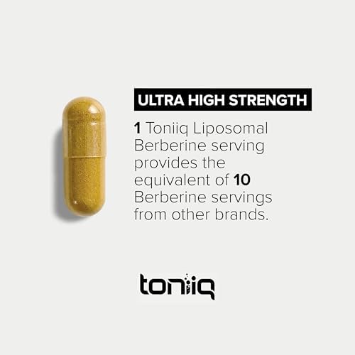 Toniiq Berberina Liposomal – Complejo de Alta Potencia 1,500mg con LipoAvail® – Soporte Metabólico y de Peso – Suplemento con Canela, Cardo Mariano y - imagen 5