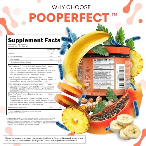 Gomitas de Enzimas Digestivas Prebióticas y Postbióticas Clean Nutra con Raíz de Achicoria, Boswellia, Cúrcuma y Akkermansia | Suplemento - imagen 5