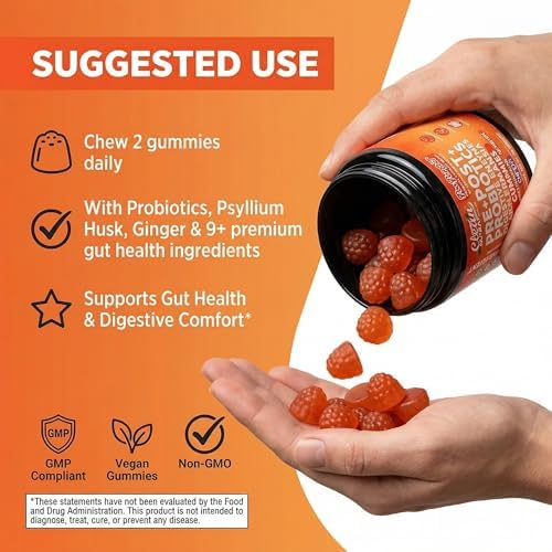 Gomitas de Enzimas Digestivas Prebióticas y Postbióticas Clean Nutra con Raíz de Achicoria, Boswellia, Cúrcuma y Akkermansia | Suplemento - imagen 6
