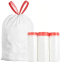 Bolsas de Basura de Plástico Ultra Gruesas GoodFinely de 16-18 Galones con Cinta, Blancas, Resistentes y a Prueba de Fugas para Cocina, Oficina y - imagen 1