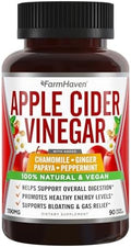 Cápsulas de Vinagre de Sidra de Manzana con Jengibre, Papaya y Manzanilla | 1390mg | Mejora la Digestión, Energía e Inmunidad | Alivia Gases y - imagen 1