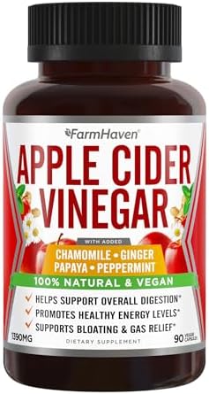 Cápsulas de Vinagre de Sidra de Manzana con Jengibre, Papaya y Manzanilla | 1390mg | Mejora la Digestión, Energía e Inmunidad | Alivia Gases y - imagen 1