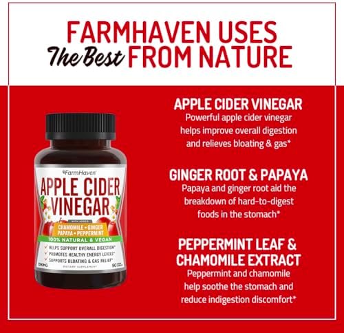 Cápsulas de Vinagre de Sidra de Manzana con Jengibre, Papaya y Manzanilla | 1390mg | Mejora la Digestión, Energía e Inmunidad | Alivia Gases y - imagen 5