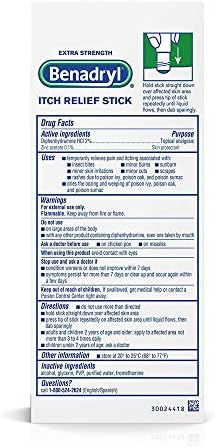 Spray Antipicazón Benadryl Cooling 2 fl. oz y Stick Extra Fuerte 0.47 fl. oz con Diphenhidramina, 1 unidad cada uno - imagen 3