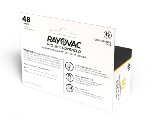 Baterías para audífonos Rayovac Proline Advanced sin mercurio 48/paquete Tamaño 10 - imagen 3