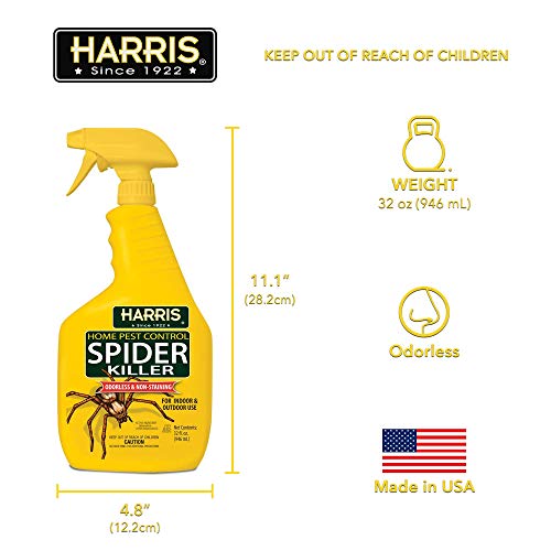 Insecticida Harris para Arañas, Spray Líquido Sin Olor y No Manchador (32oz, Paquete de 2) - imagen 6