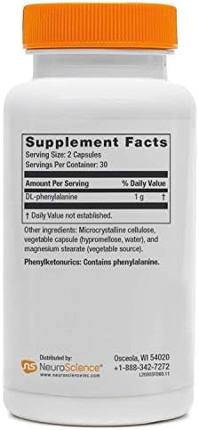 Neuroscience Focus DL - Suplementos para la Memoria y Concentración con L-Fenilalanina - Cápsulas para la Salud Cerebral y Claridad Mental (60 ct) - imagen 2