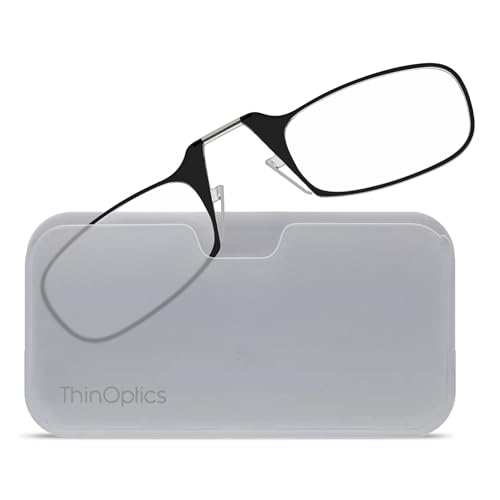 Gafas de lectura rectangulares ThinOptics Universal Pod, marco negro/case negro, 1.5x (UPBLB3) - imagen 1