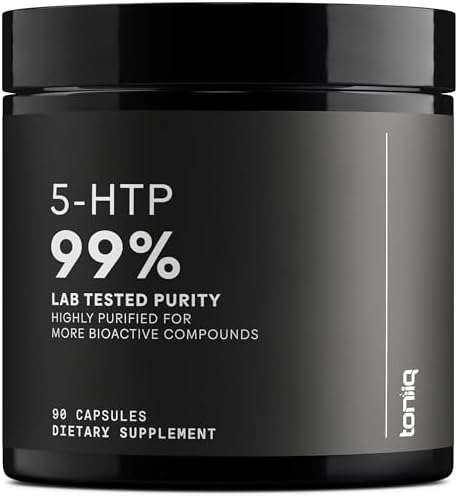 Cápsulas Toniiq Ultra Alta Potencia 5HTP - 99%+ Purificadas y Bio disponibles - Extracto Concentrado 12:1 - 200mg - 90 Cápsulas Veganas - imagen 1