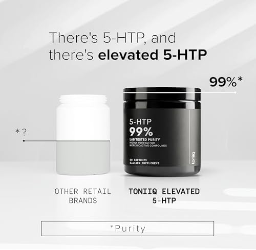 Cápsulas Toniiq Ultra Alta Potencia 5HTP - 99%+ Purificadas y Bio disponibles - Extracto Concentrado 12:1 - 200mg - 90 Cápsulas Veganas - imagen 3
