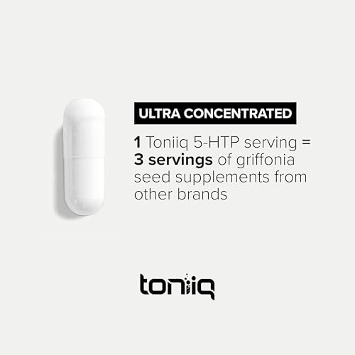 Cápsulas Toniiq Ultra Alta Potencia 5HTP - 99%+ Purificadas y Bio disponibles - Extracto Concentrado 12:1 - 200mg - 90 Cápsulas Veganas - imagen 4