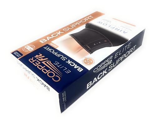 Faja de Soporte para Espalda Copper Fit Elite Air con Tecnología de Flujo de Aire, Correas de Compresión Ajustables, Doble Banda, Talla Única - imagen 8
