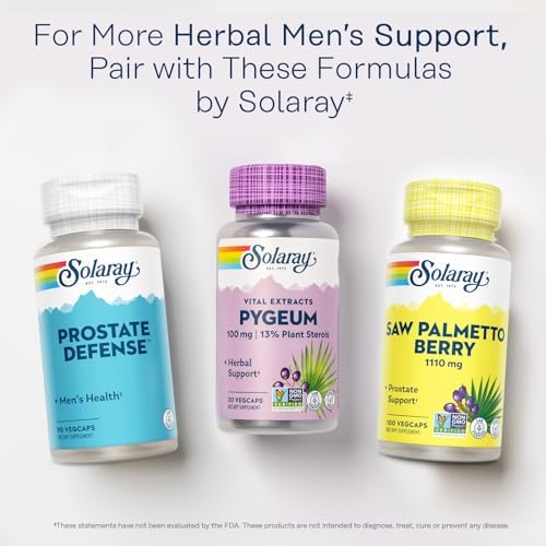Extracto de Corteza de Pygeum SOLARAY, 100 mg, Apoyo Saludable para la Próstata, 30 VegCaps con 13 mg de Esteroles Vegetales - imagen 6