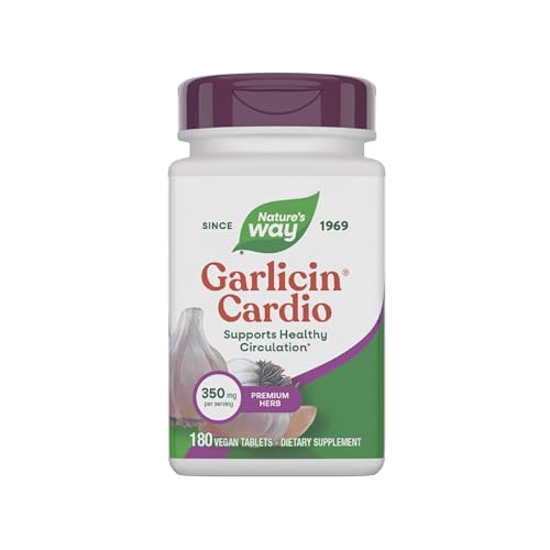 Suplementos Veganos de Ajo Nature's Way Garlicin Cardio, 180 Tabletas, Apoya la Circulación Saludable, Sin Sabor a Ajo (El Empaque Puede Variar) - imagen 3