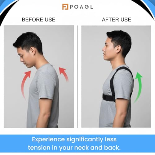 Faja Correctora de Postura Ajustable POAGL para Hombres, Soporte Universal para Espalda Superior, Hombros y Clavícula, Alivia Dolor y Mejora la - imagen 5