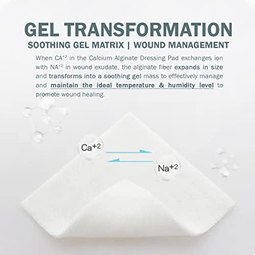 Dressing Estéril de Alginate de Calcio EVERLIT | Almohadilla Suave y No Adherente | Vendaje Absorbente con Gel Calmante (Paquete de 20) - imagen 3