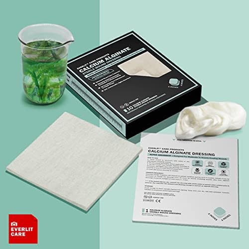 Dressing Estéril de Alginate de Calcio EVERLIT | Almohadilla Suave y No Adherente | Vendaje Absorbente con Gel Calmante (Paquete de 20) - imagen 6