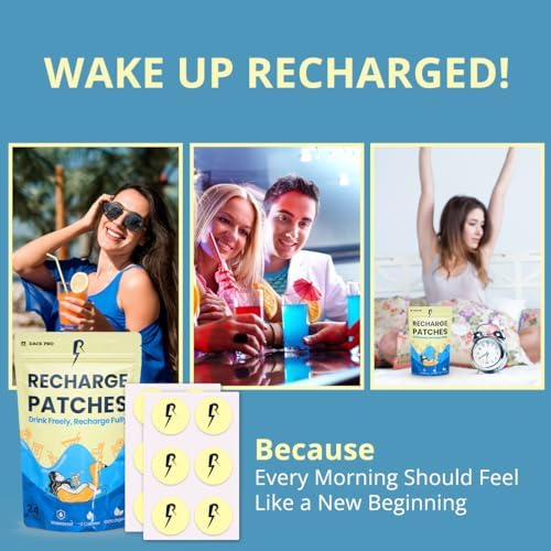 The Recharge Patch 24 Piezas: Parches de Recuperación Esenciales para Mujeres en Festivales y Cruceros, Accesorios de Viaje y Tamaño de Viaje para - imagen 6